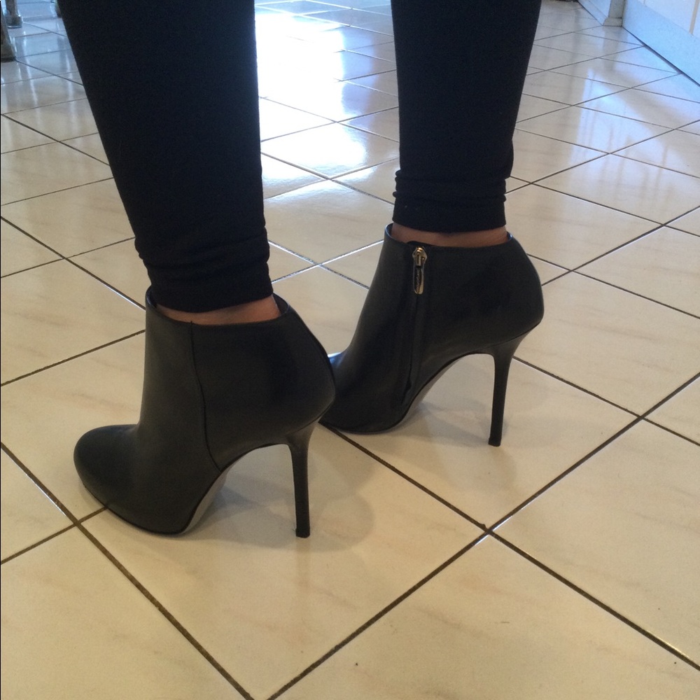 SERGIO ROSSI Platform Ankle Booties Size 37.5